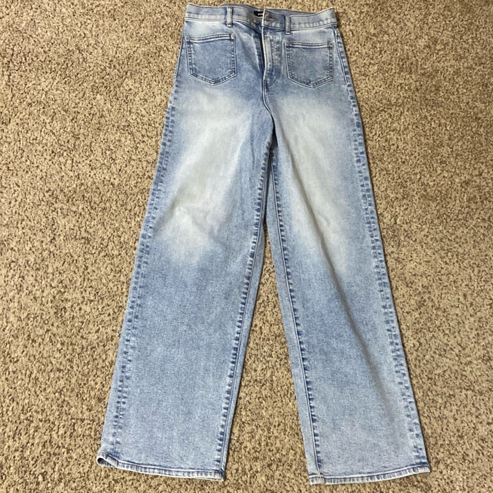 Express high-waisted wide leg jeans